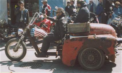 riding along Main St