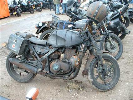 honda twin rusty motorcycle