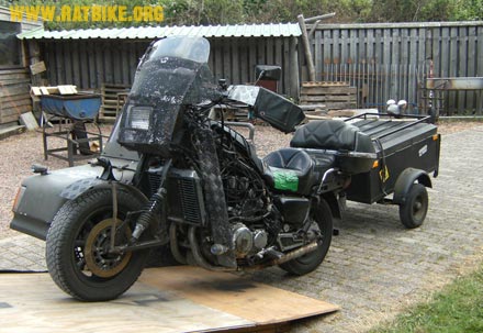 Yamaha Venture sidecar combination pulling a trailer