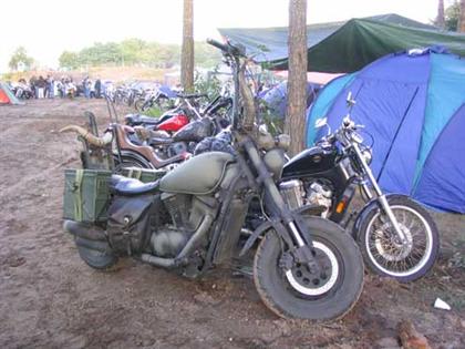 military green honda shadow