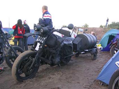 honda cbx with baggage trailer