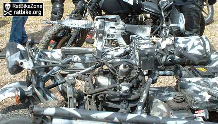 detail of machine gun