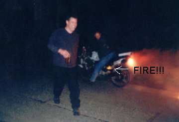 flaming burnout