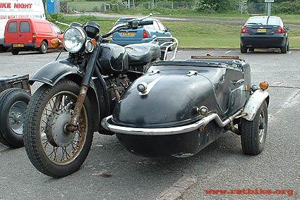 Dnepr sidecar fitted with BMW engine