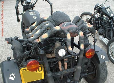 big spider on back of VW trike