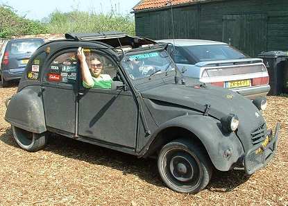 flat black citroen 2cv