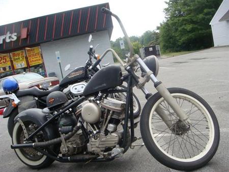 black harley chopper