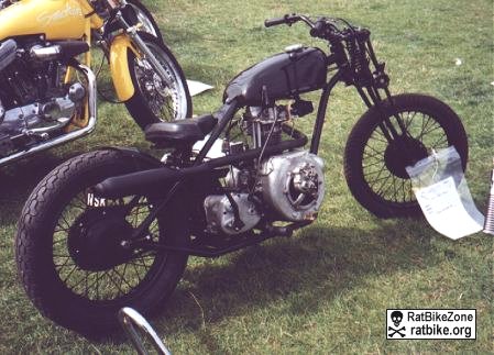 diesel powered bobber-style bike