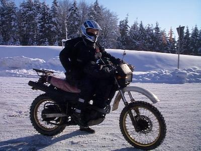 riding in the snow