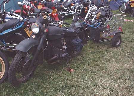 motorcycle with trailer