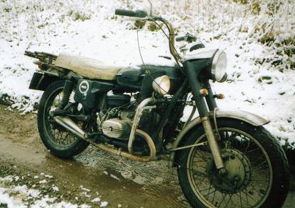 Russian Motorcycle in Winter