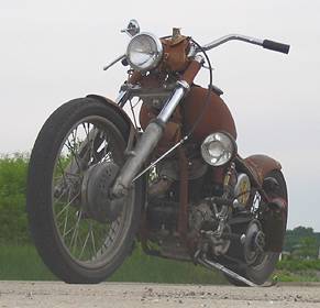 1952 harley-davidson front/left