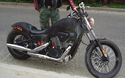 honda shadow flame paint