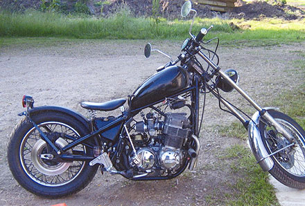 side view of CB750 Chopper