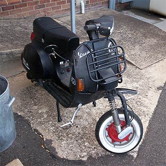 vespa scooter left side