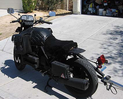 rear quarter view of BMW survival bike