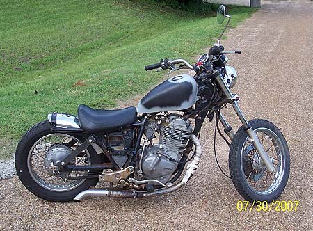 Suzuki GN400 hardtail chopper motorcycle