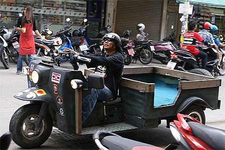 riding a trike