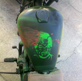 graffiti motorcycle