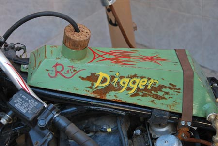 motorcycle digger gas tank