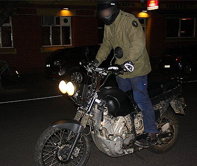 motorcycle riding at night