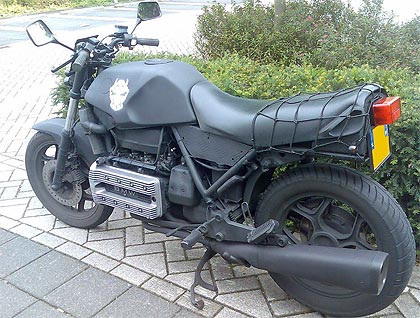 BMW K100RS ratbike - rear quarter view