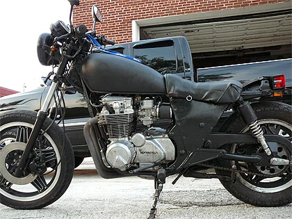 Honda CB650 motorcycle - side view