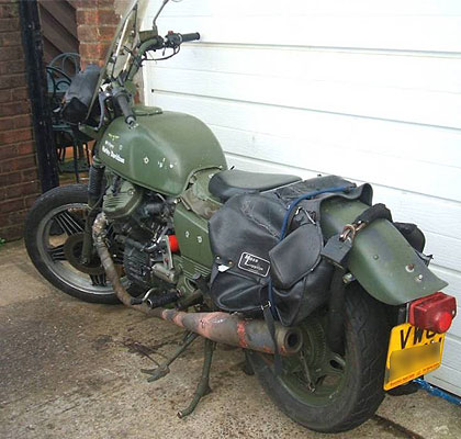 Olive drab Honda CX500