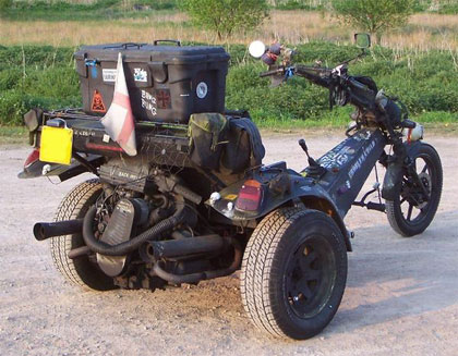 vw bug trike engine from rear