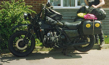 side view of loaded Goldwing ratbike