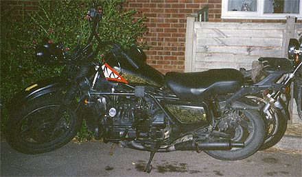 side view of loaded Goldwing