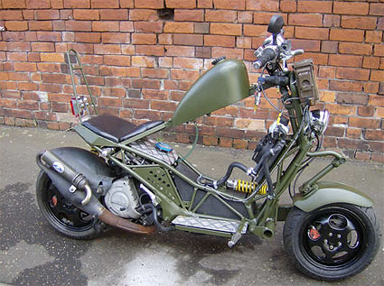 survival scooter side view
