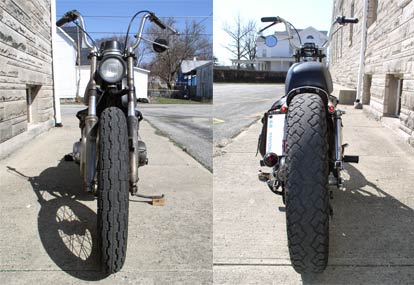 front & rear view of Honda Motorcycle