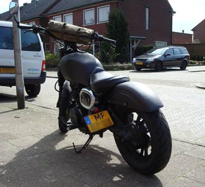 Black Yamaha XV1000 Motorcycle