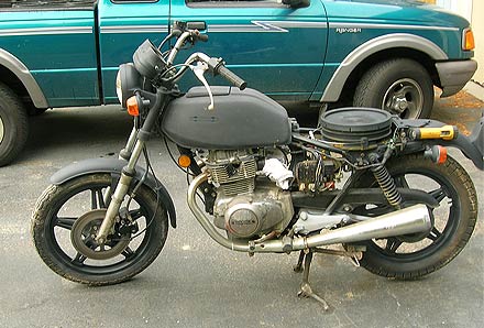 Flat Black Honda Motorcycle