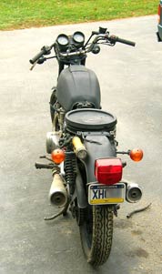 rear of honda motorcycle