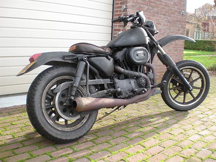 matte black sportster harley