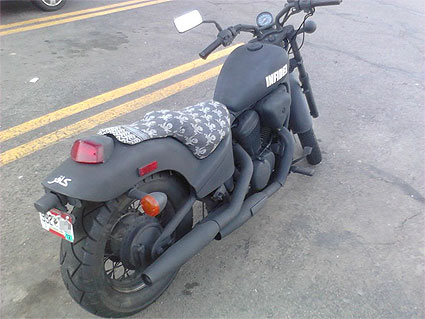 flat black honda shadow